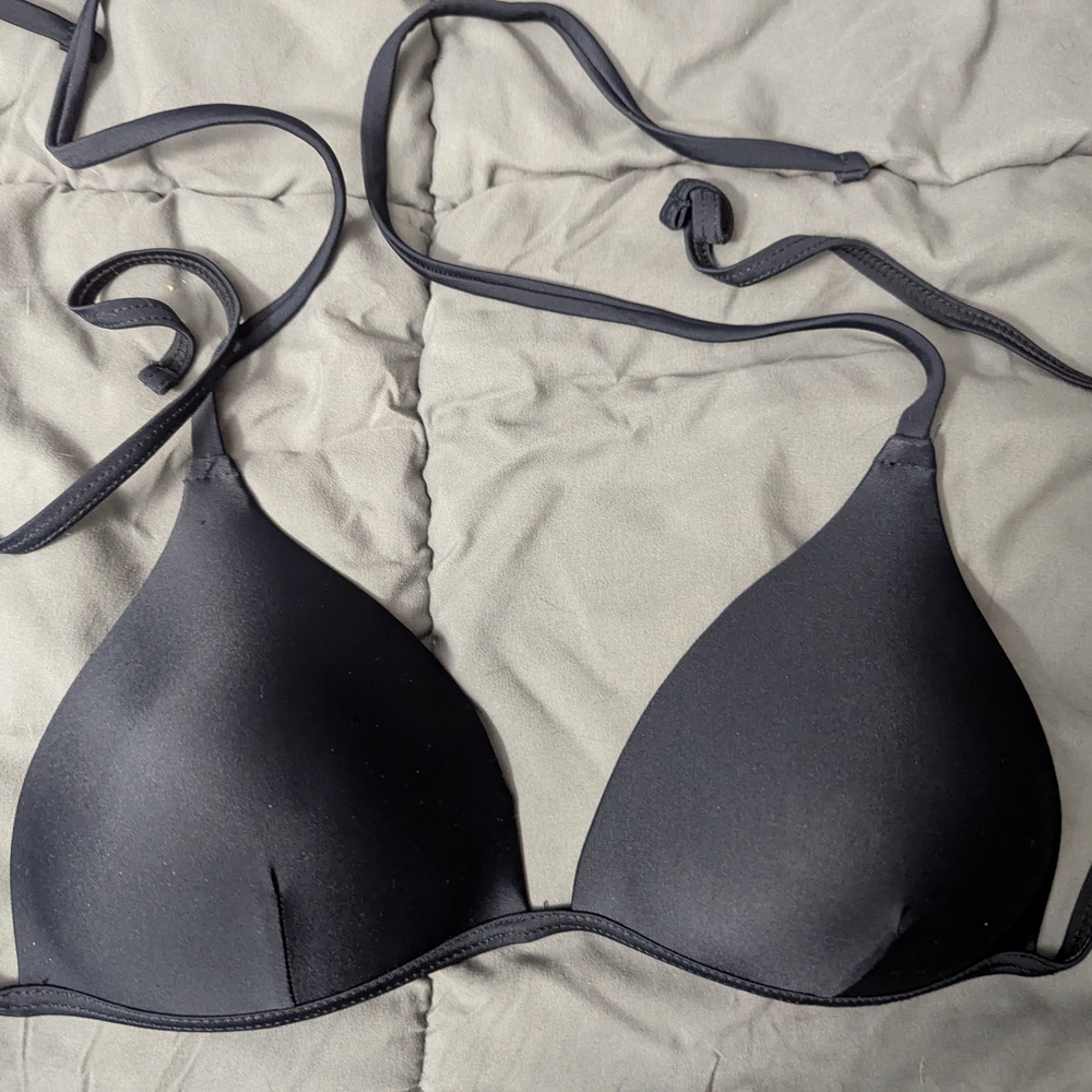 Black Triangle Bra with Adjustable Straps
